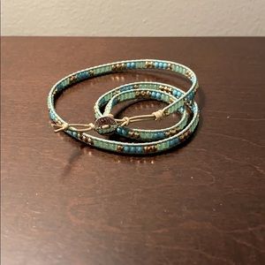 Stella and dot teal wrap bracelet